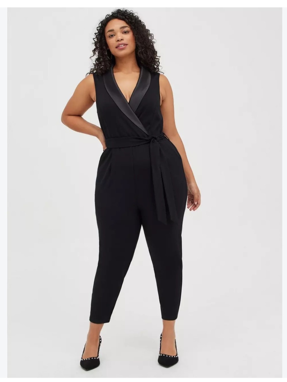 Torrid tuxedo Sleeveless Black jumpsuit